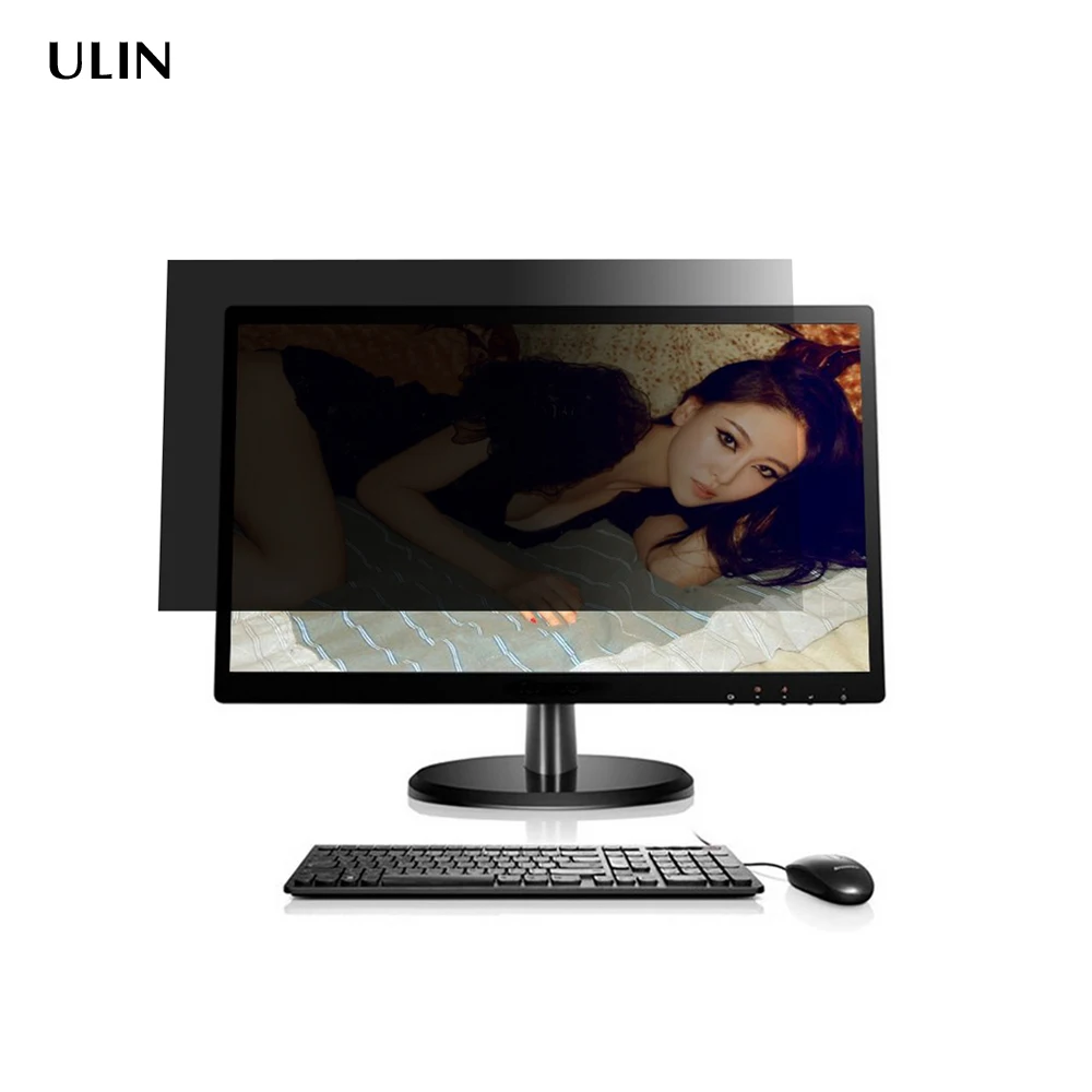 

24 Inch Computer Desktop Anti-spy Shield Privacy Screen Protector Guard Protection Film Privacy Filter, Light black