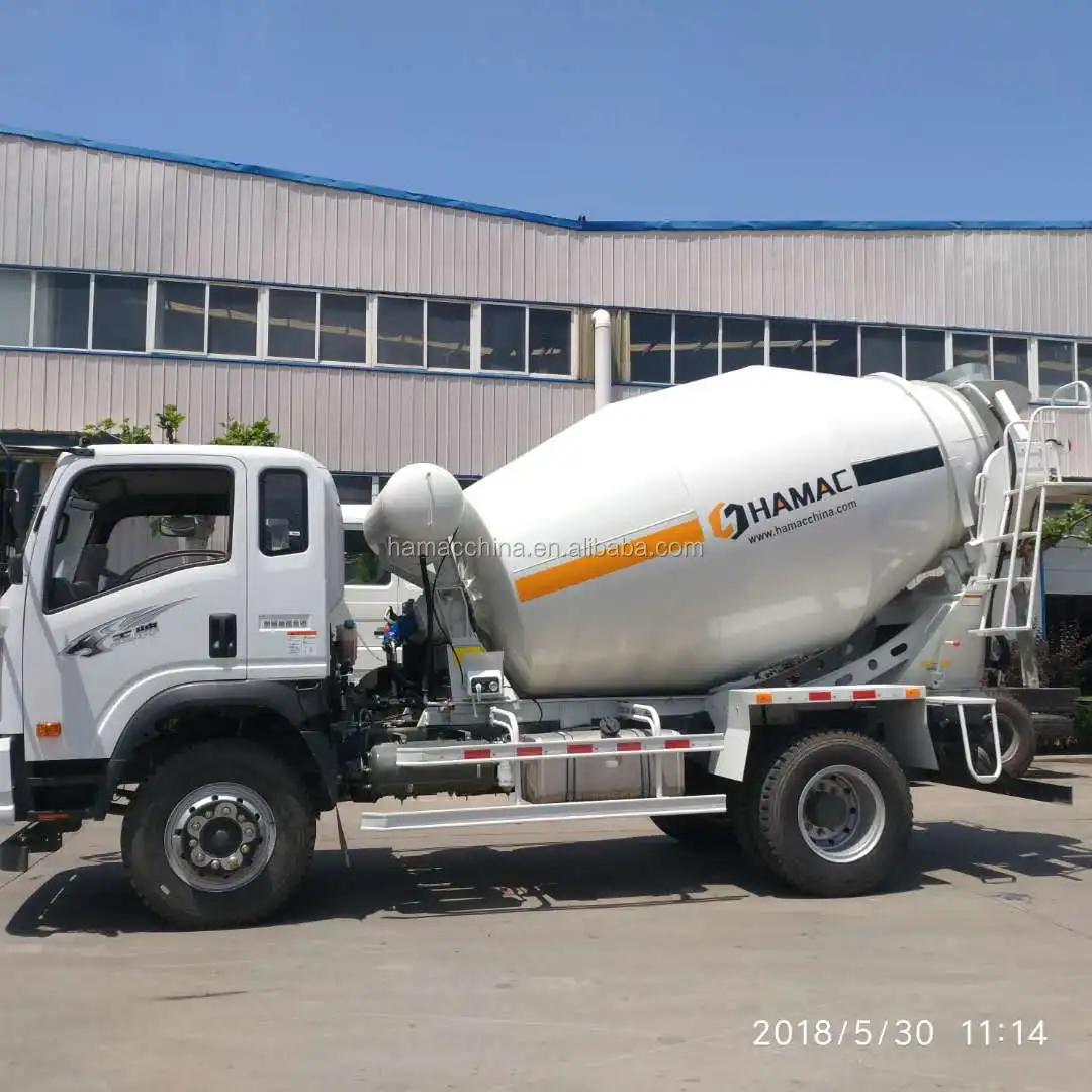 4 Cubic Meters Ready Mix Concrete Equipment Concrete Truck Mixing Drum ...