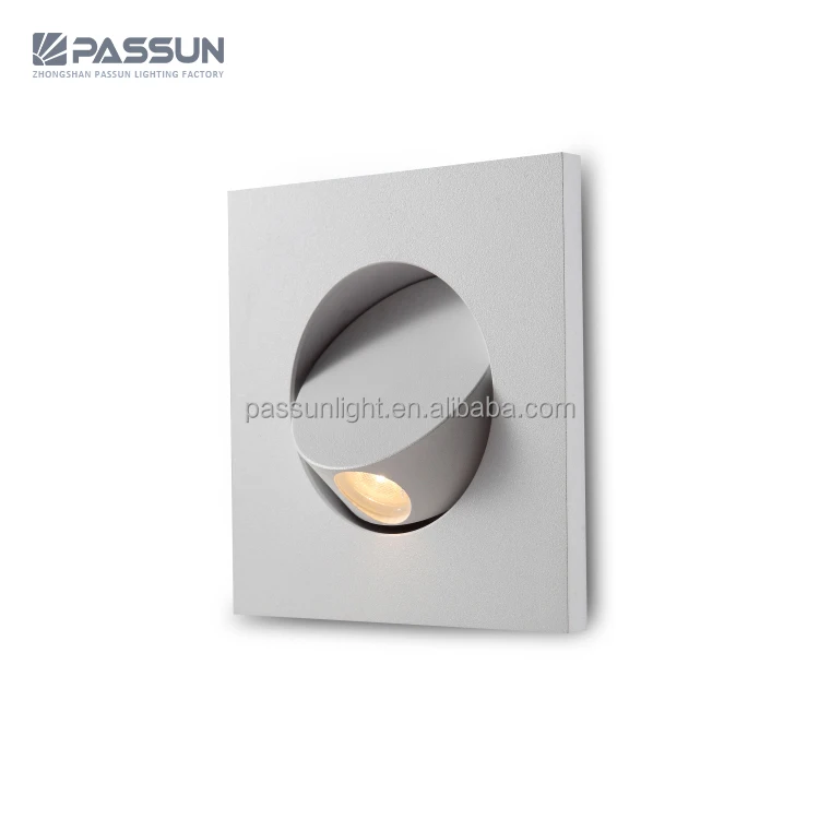 modern interior recessed mounted led wall light 3w bedside flexible reading lamp