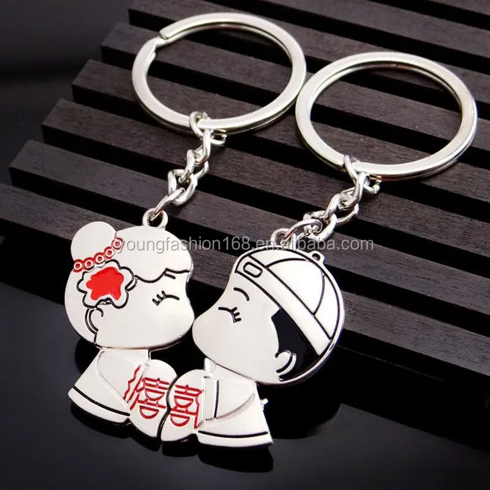 Wholesale 2017 Valentine's Day Gifts Funny Cute Couple Keychain Couple