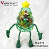 With smiling face and bendable arms Christmas tree shape plastic box