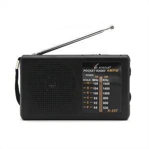 Factory Portable cheap fm am pocket radio Earphone