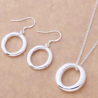 

Hainon factory oem women jewellery sets earring necklace silver plating jewelry set