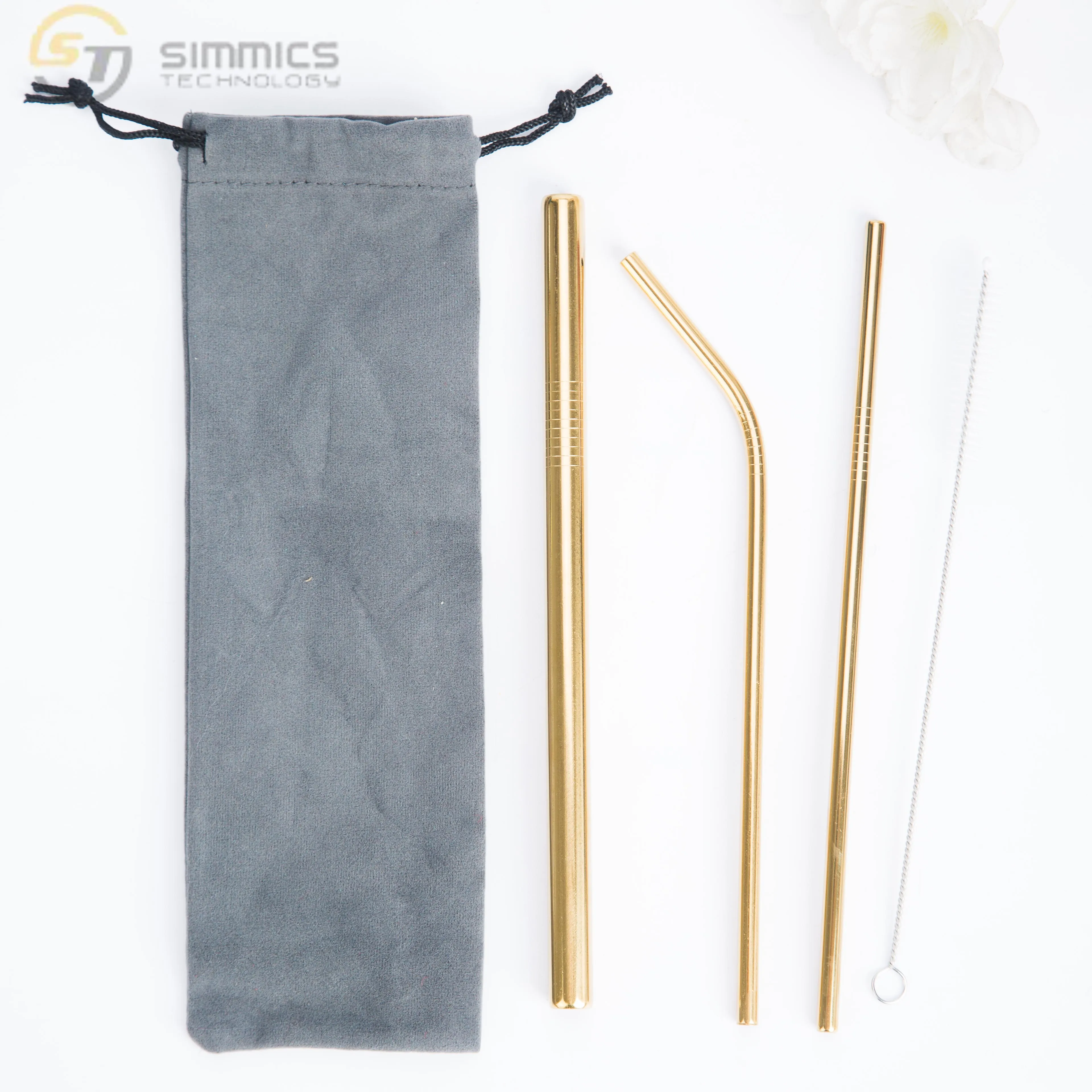 

5set Customized Colorful Stainless Steel Metal Straw Set In Stock, N/a