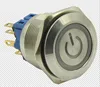 CE RoHS 25mm metal momentary LED ILLUMINATED push button switch vwith power symbol