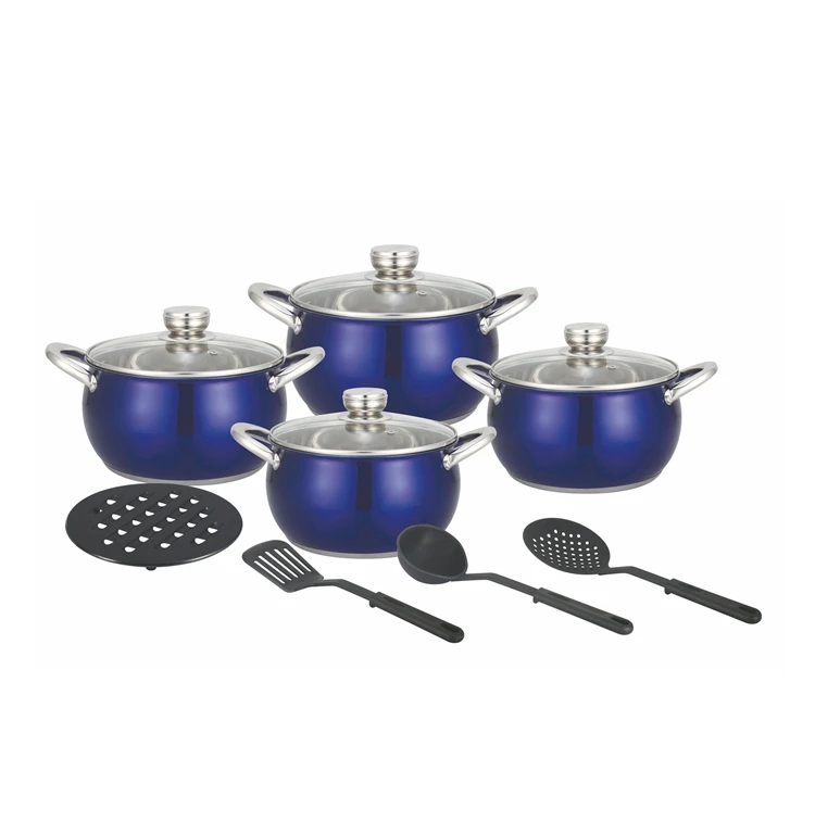 

High quality 8 pcs stainless steel cookware kitchen casserole with hollow handle