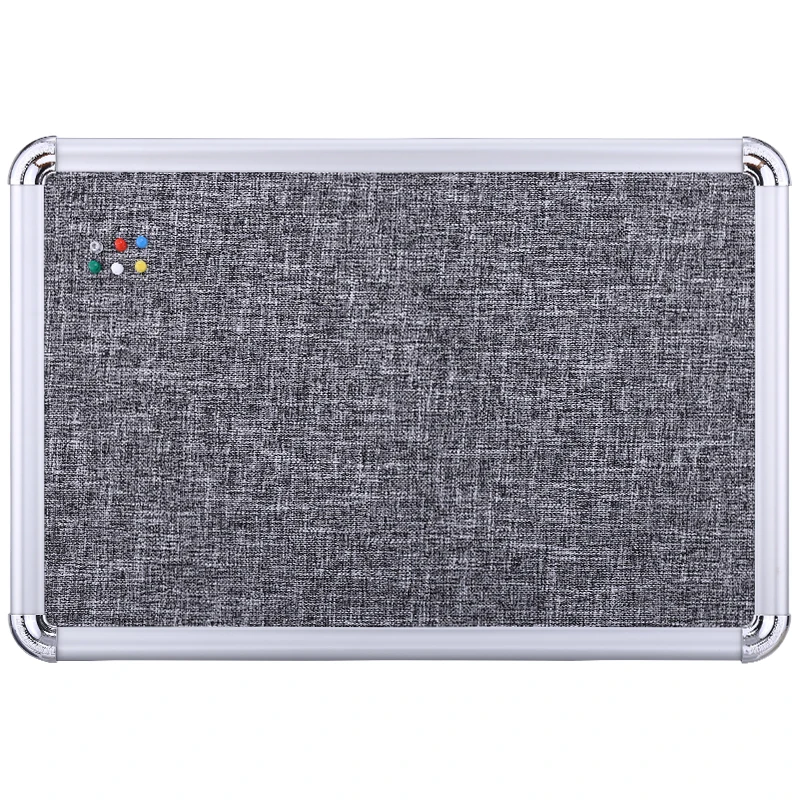 
Hot Sale Fabric Message Bulletin Felt Cork Board with Aluminum Frame 