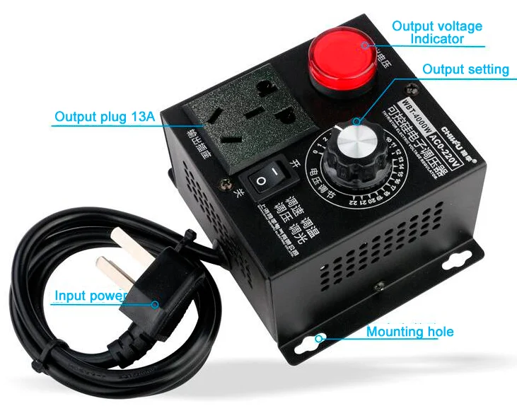 Speed Controller, 4000W, AC220V, 0-220V - detail 4