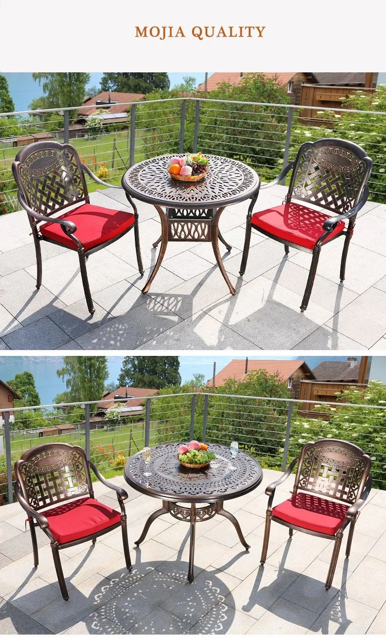 Aluminum Outdoor Furniture Set Patio Anodized Aluminum Outdoor Furniture Casting Aluminum Chairs