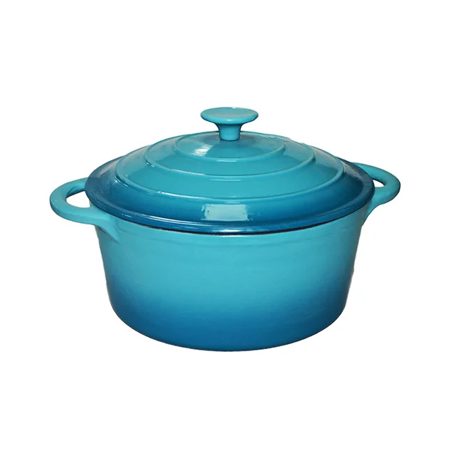 
Hot sale 30cm Disa colorful Free Custom Logo Enameled kitchen cast iron dutch oven cookware set 