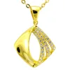 Hip hook awesome prong AAA CZ Stone setting 925 sterling silver pendant for female