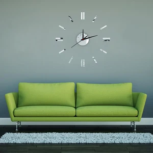 Image of Preciser 3D DIY Wall Clock Watch Digital Quiet Wall Clocks Clock