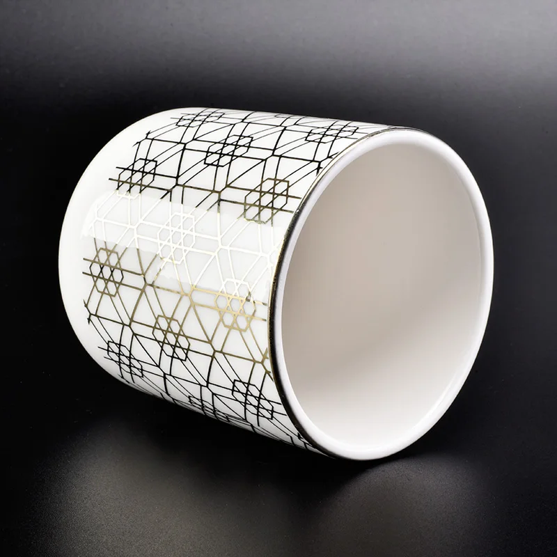 Wholesale Ceramic Candle Holder Metallic Designs Home Decoration