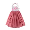 Hot - selling mesh dress floral halter princess dress girl 2-7 years old dress