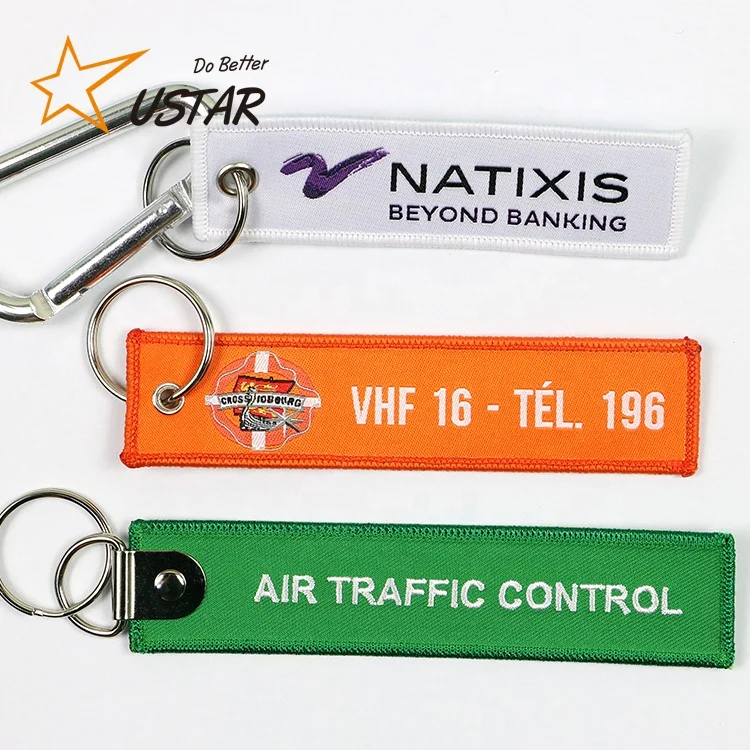 custom Embroidered key tag