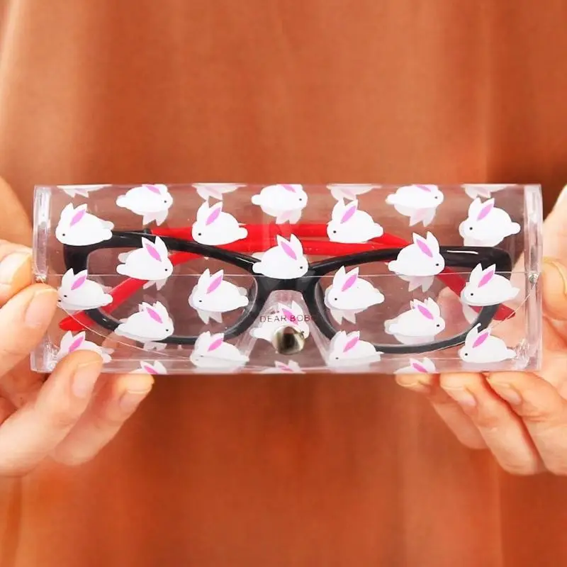 

Korean style Version Of Crystal Glasse Box Cartoon Cute Animal Soft PVC Glasses Box