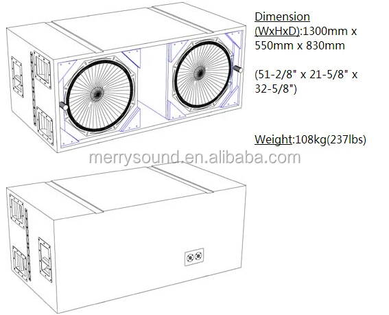 Sb218 Sb 218 Powerful Subwoofer Empty Cabinets Box Dual 18