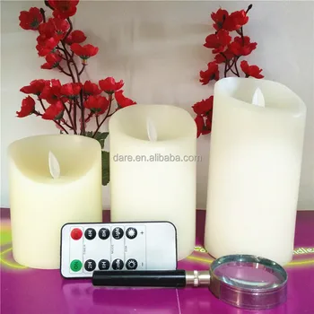 flameless wholesale paraffin wax remote control candles larger timer