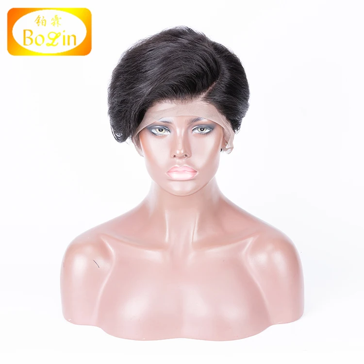 

100% virgin human hair pixie short cut full lace wig