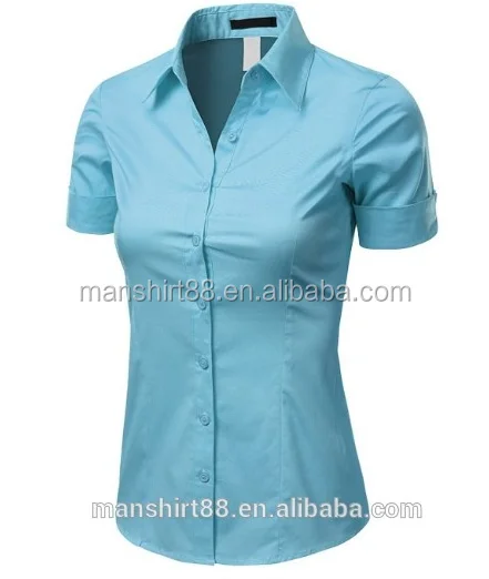 

women short sleeve basic simple spandex shirt, N/a