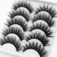 

Wholesale private label false eyelashes 5 pairs 3d faux mink long lashes