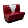 Retro style furniture sectional wood bar booth restaurant corner dinner booth sofa