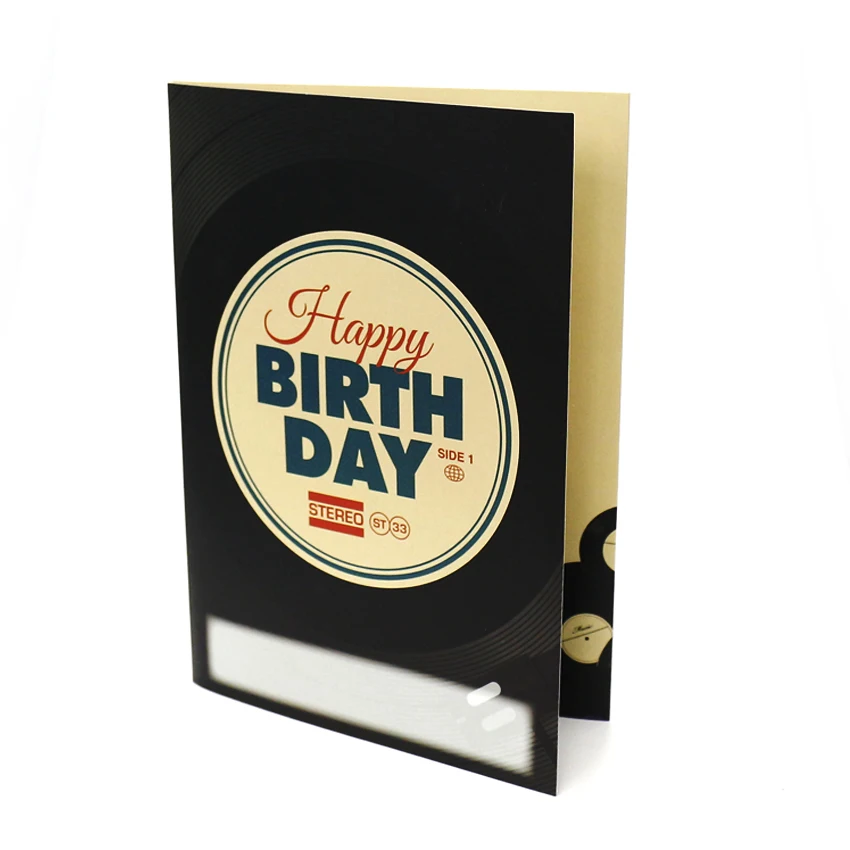 

Recordable happy birthday voice recording greeting card