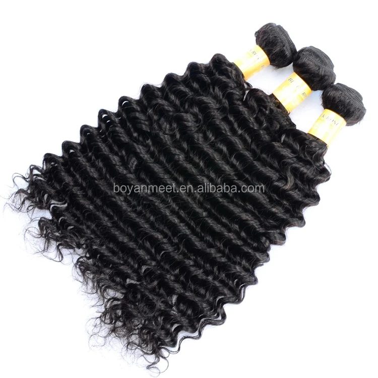 

Human hair weave bundles man weave deep wave hair
