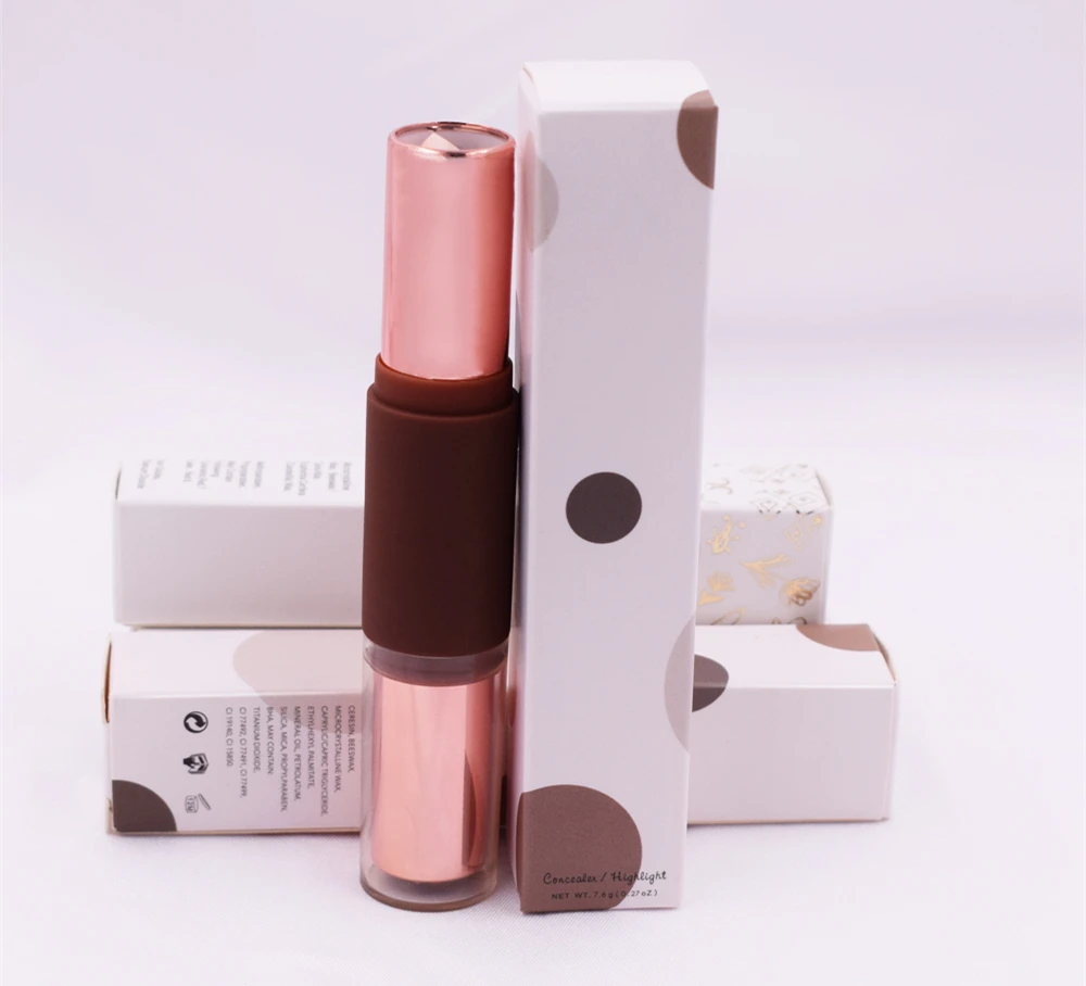 Oem Odm Cruelty Free Long Lasting Makeup Dual Highlighter Contour Stick