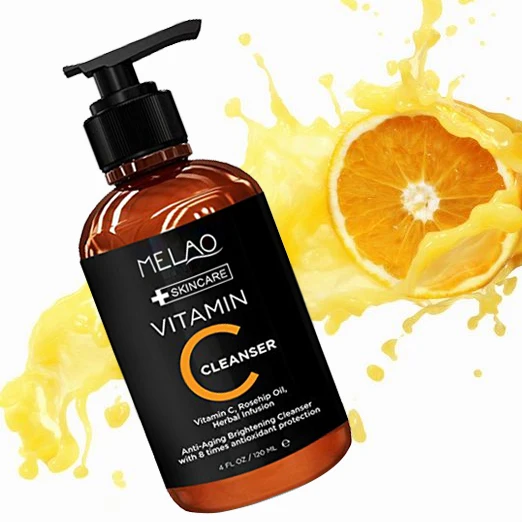 Vitamin C Whitening Facial Cleanser 4 Oz,Face Wash For Anti Aging & Skin Brightening With
