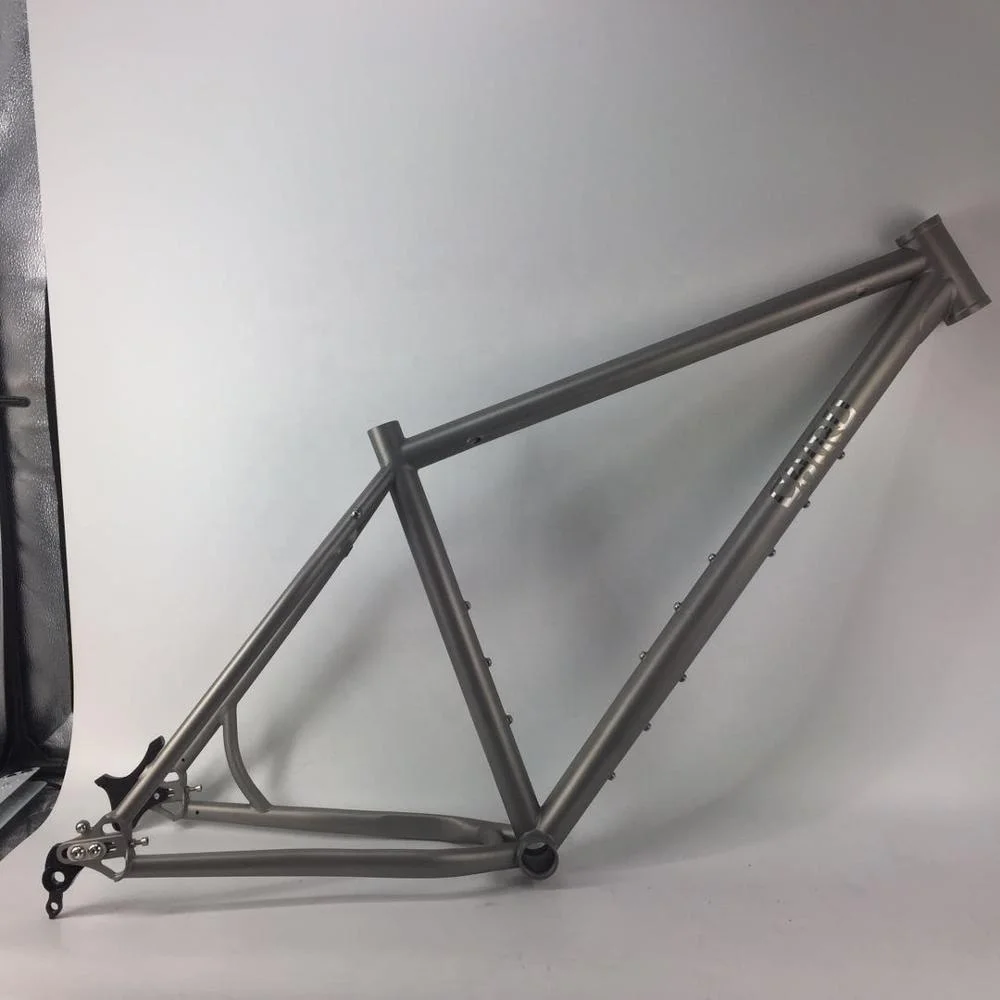 Sliding Dropout Bead Blasted Titanium Fat Bike Frame With Brushed Logo ...