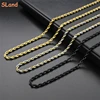 SLand Jewelry manufacturer wholesale fashion high quality gold/black plated Twist Rope Chain Stainless Steel Necklace