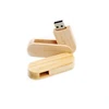 Portable Small Bamboo Wooden Swivel USB Flash Memory Drive