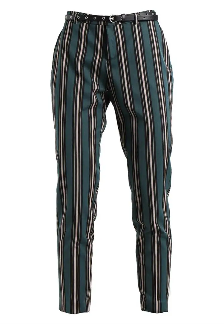 slim fit striped pants