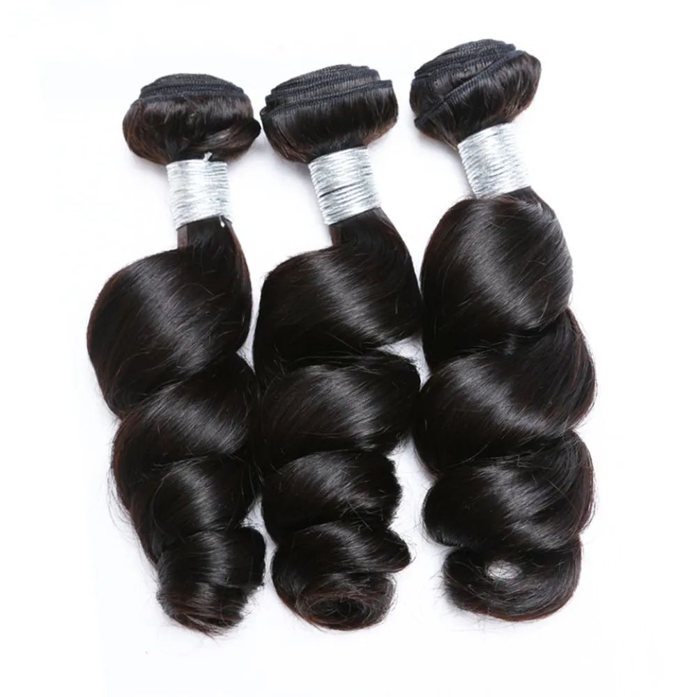 Wholesale 10A brazilian virgin hair loose wave unprocessed loose wave hair extensions