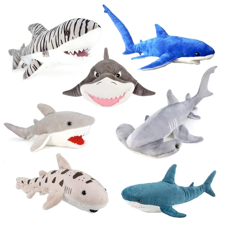 
Hot Sale OEM Great White Shark Plush Baby Gift Latest kids toys 2019 cool sea animal toys soft shark plush toys 