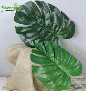 Image of Newest product party decorative silk artificial tropical monstera plant leaves