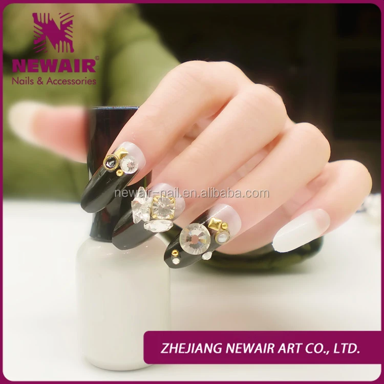 
New design honey girl jeweled artificial wedding nail art printer 