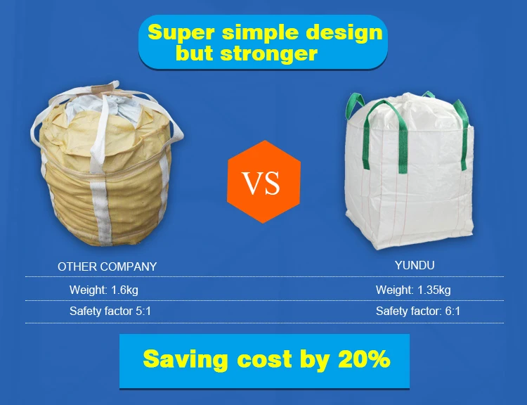 Cement / Concrete polypropylene sand 1 Ton Bulk Bags / Flexible Intermediate Bulk Containers