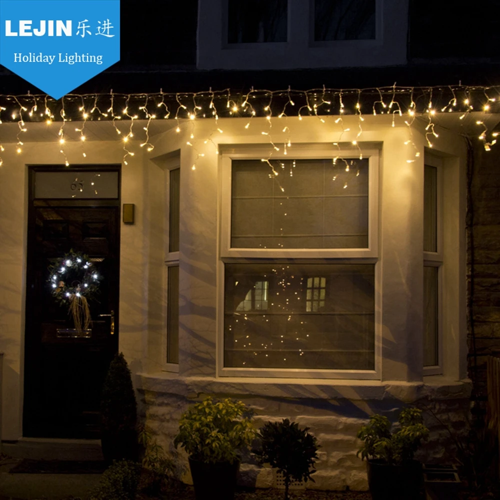 Led Icicle Light String,Led Window Curtain String Light,Warm White