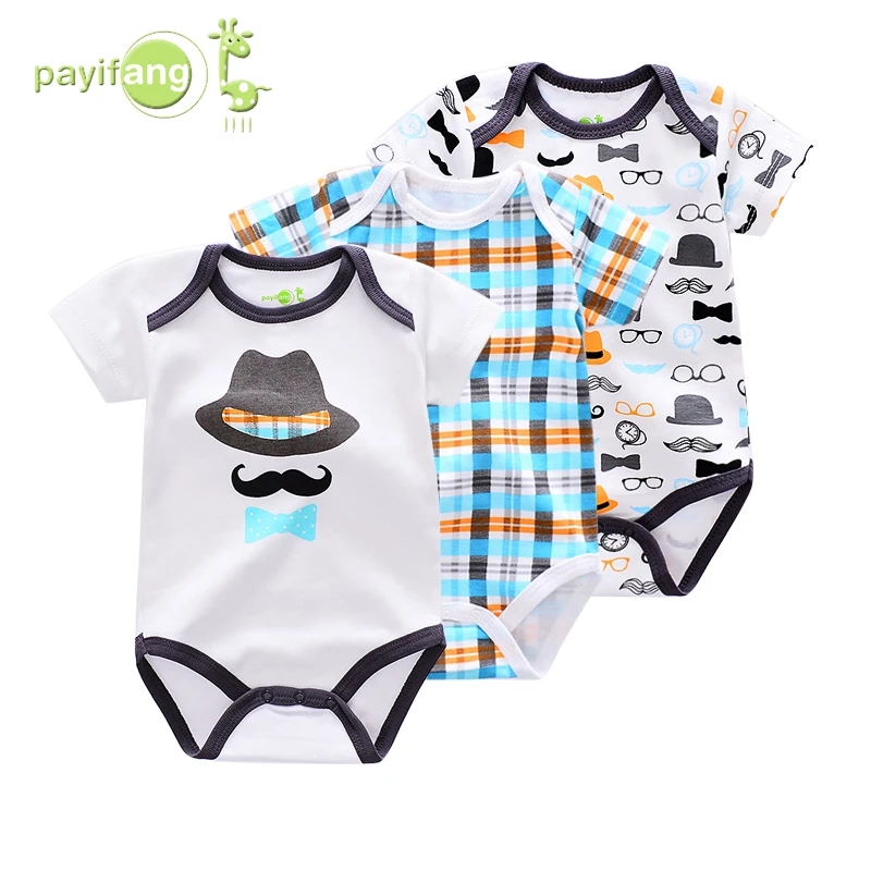 

100% Cotton Baby clothes 3pcs summer romper Unisex Creeper baby body Suit kids soccer suit, 11 colors can be selected