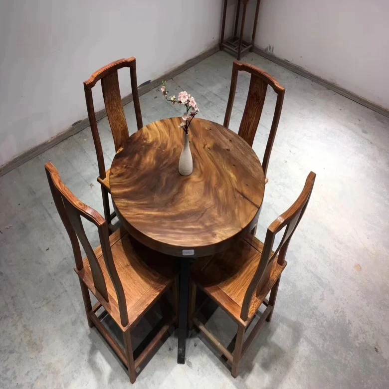 Slab Dining Table Solid Wood Thick Slab table Natural edge slab table