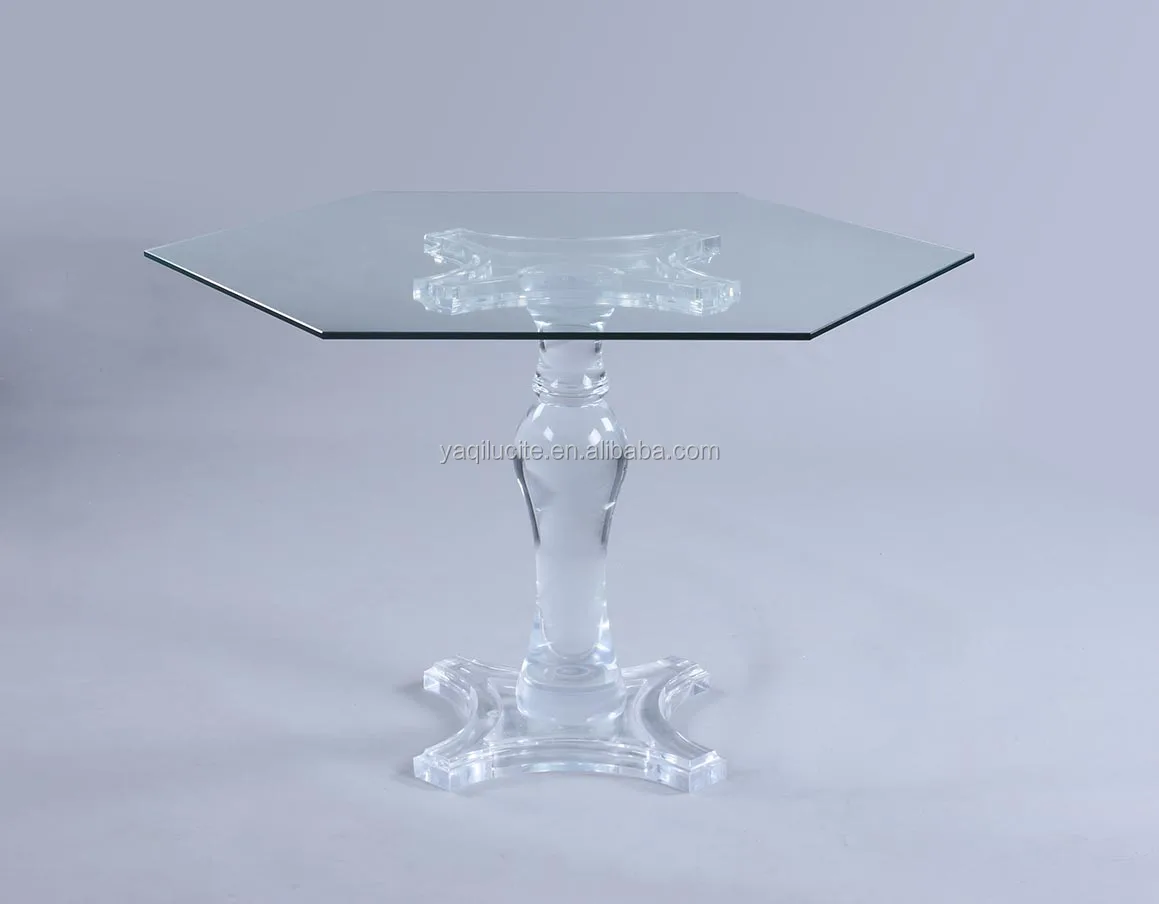 Modern Cheap Acrylic Crystal Round Dining Table With Tempered Glass Top Buy Clear Acrylic Dining Table