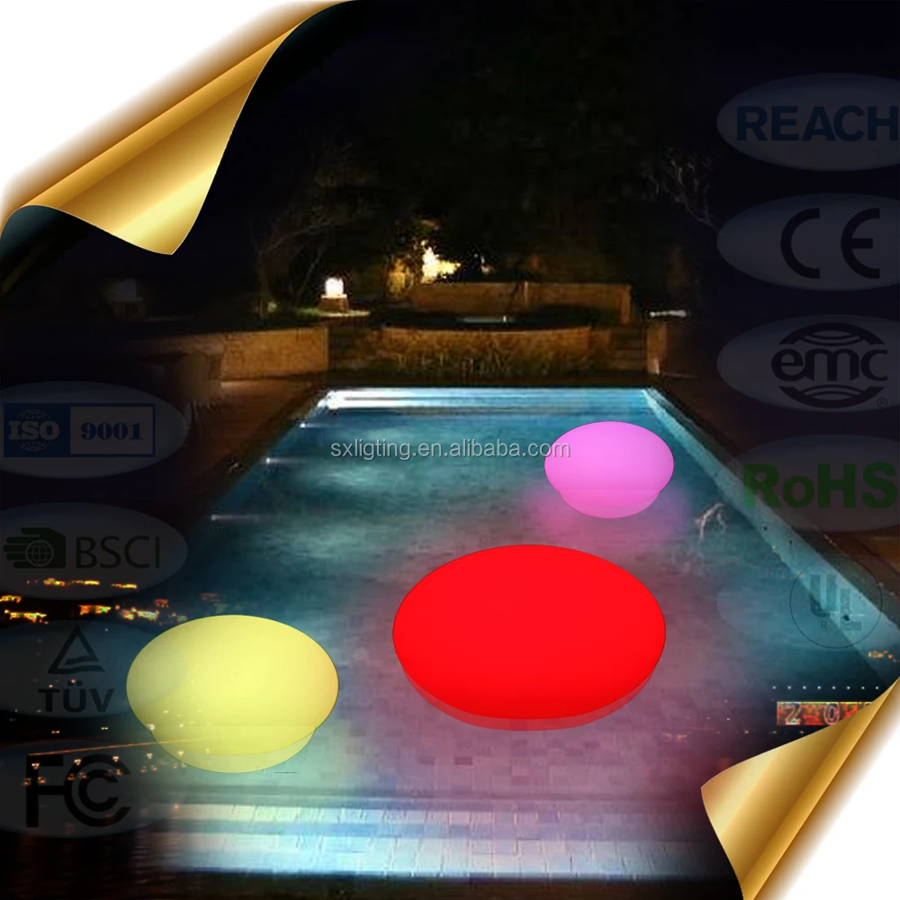 
Best price christmas LED plastic ball ornament LED ball light outdoor glow swimming pool oval ball 