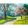 Hot Selling Creative DIY Paint By Numbers Spring Flowers and Tree Picture For Home Decoration Modern Diy Oil Painting By Numbers