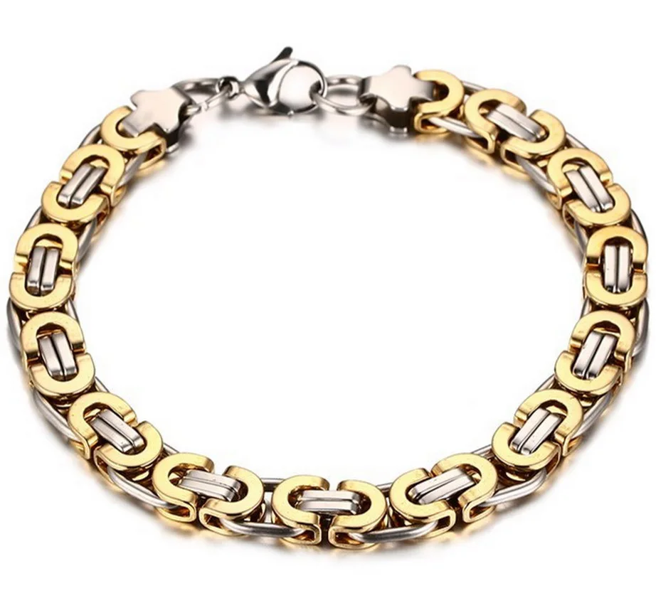 Men's Stainless Steel Necklace And Bracelet Sets Wholesale Jewelry Sets