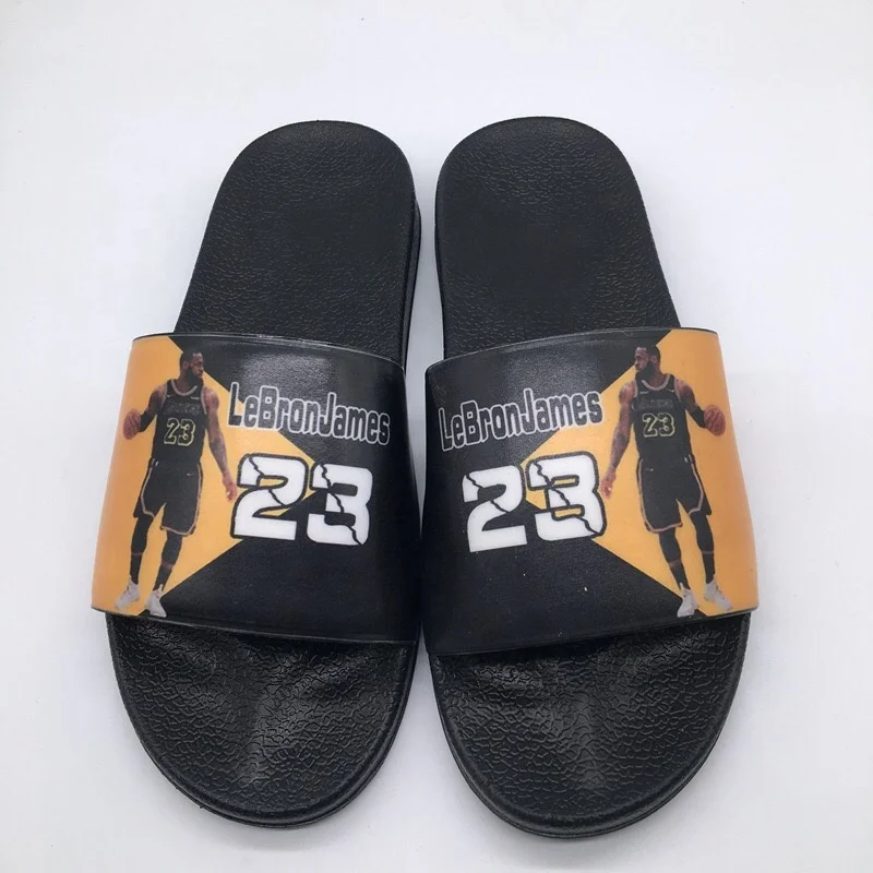

basketball team custom logo slides sandals, sport team custom slippers, PU high quality soft leather shoes for men, Customized