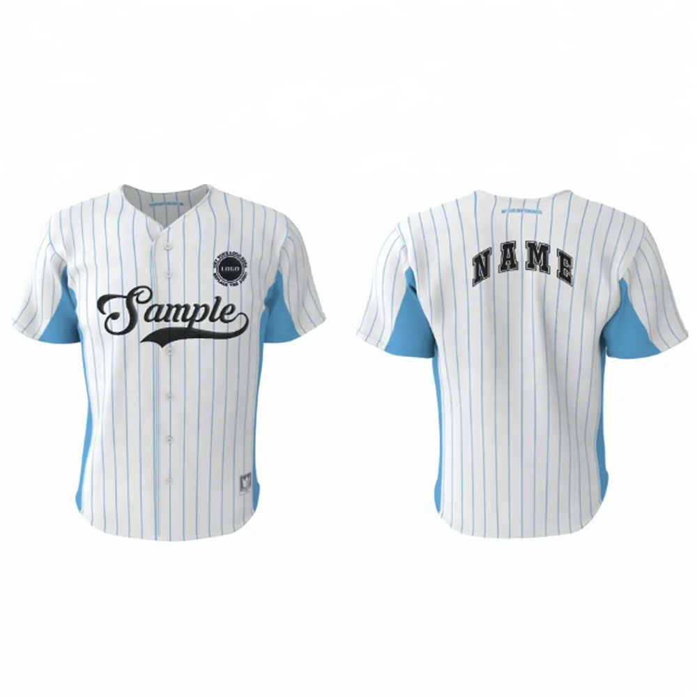 

Striped Pinstripe Sublimated Wholesale Custom Cheap Baseball Jersey high quality, All pantone colors