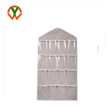 Wholesale 16 Pockets Clear Over Door Hanging Bag Underwear Bra Socks Hanging Closet Storage Organizer Buy Socks Hanging Closet Storage