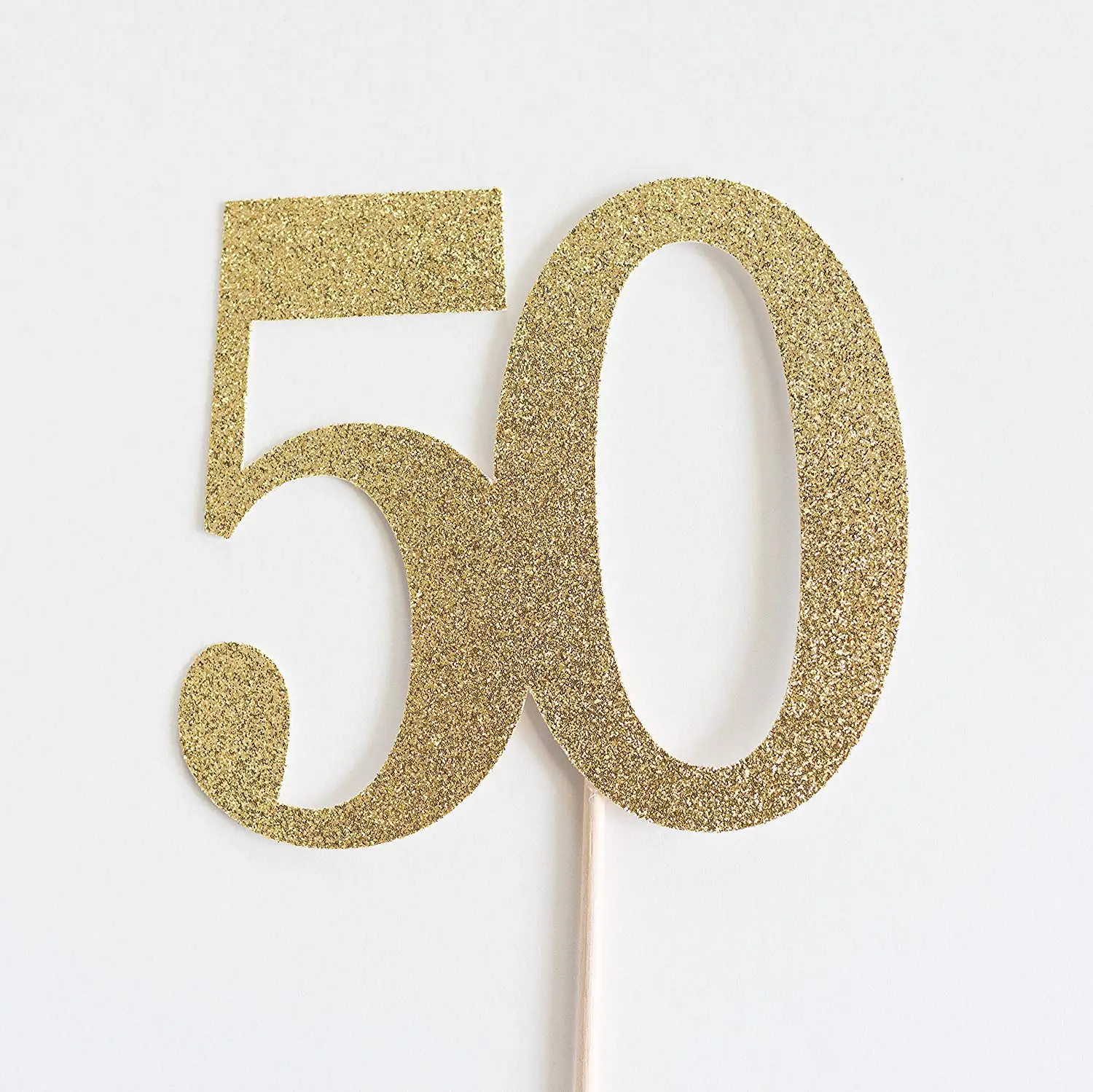 Buy 50th Birthday Cake Topper With Glitter Gold Dress and Diamante ...